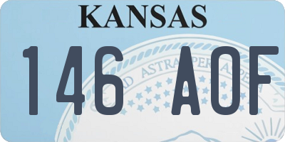 KS license plate 146AOF
