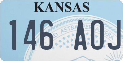 KS license plate 146AOJ