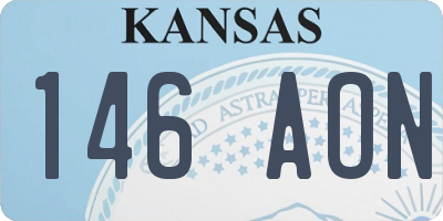 KS license plate 146AON