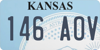 KS license plate 146AOV