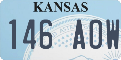 KS license plate 146AOW