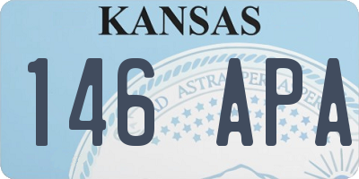 KS license plate 146APA