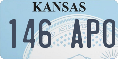 KS license plate 146APO