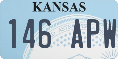 KS license plate 146APW