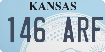 KS license plate 146ARF