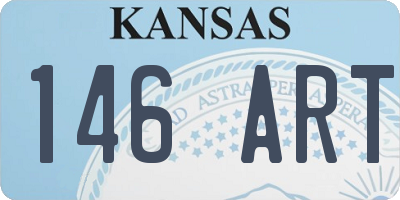 KS license plate 146ART
