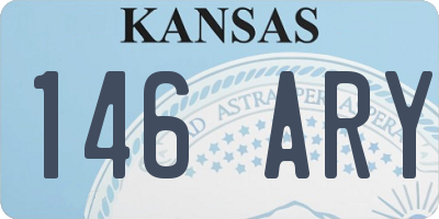 KS license plate 146ARY
