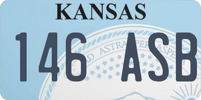 KS license plate 146ASB