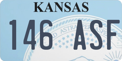 KS license plate 146ASF