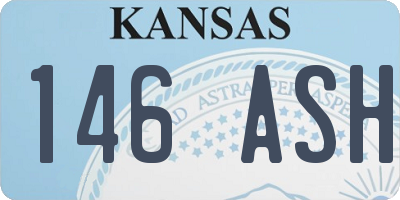 KS license plate 146ASH