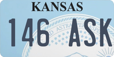 KS license plate 146ASK
