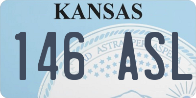 KS license plate 146ASL