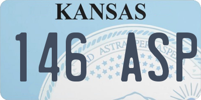 KS license plate 146ASP