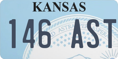 KS license plate 146AST