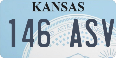 KS license plate 146ASV