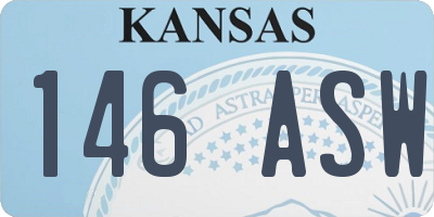 KS license plate 146ASW