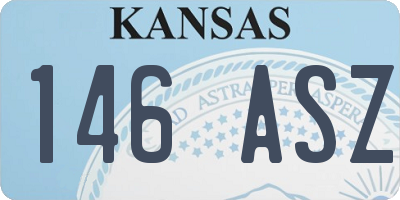 KS license plate 146ASZ
