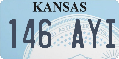 KS license plate 146AYI
