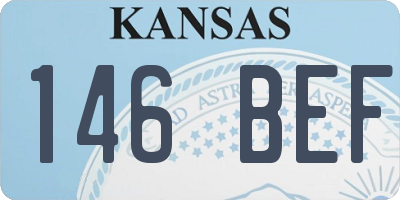 KS license plate 146BEF