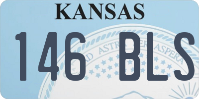 KS license plate 146BLS