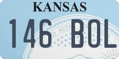 KS license plate 146BOL