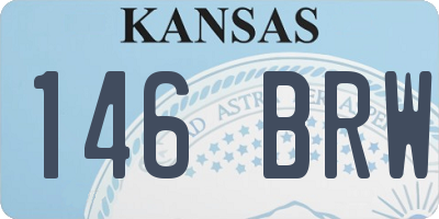 KS license plate 146BRW
