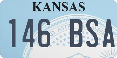 KS license plate 146BSA