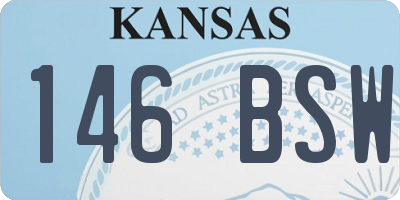 KS license plate 146BSW