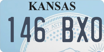 KS license plate 146BXO