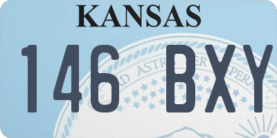 KS license plate 146BXY