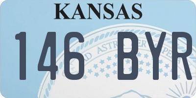 KS license plate 146BYR