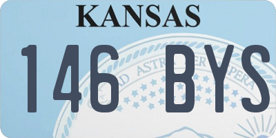 KS license plate 146BYS