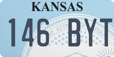 KS license plate 146BYT