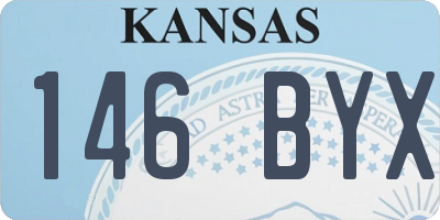 KS license plate 146BYX