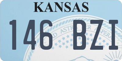 KS license plate 146BZI