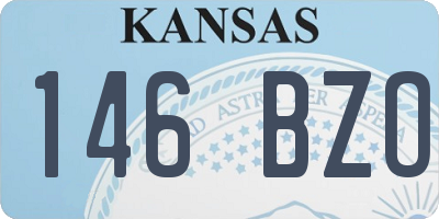KS license plate 146BZO