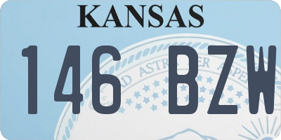 KS license plate 146BZW