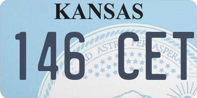KS license plate 146CET