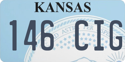 KS license plate 146CIG