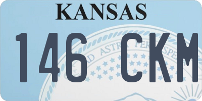 KS license plate 146CKM