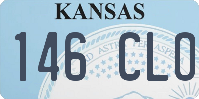 KS license plate 146CLO