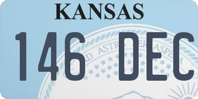 KS license plate 146DEC