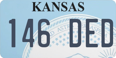 KS license plate 146DED