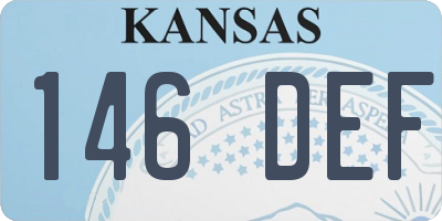 KS license plate 146DEF