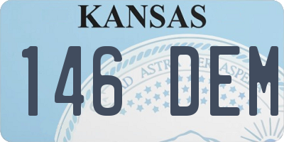 KS license plate 146DEM
