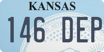 KS license plate 146DEP