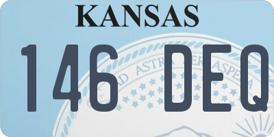 KS license plate 146DEQ