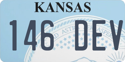 KS license plate 146DEV
