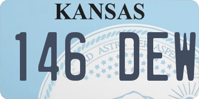 KS license plate 146DEW