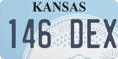 KS license plate 146DEX